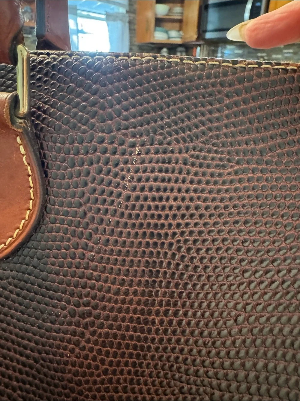 Dooney & Bourke Lizard-Embossed Leather Zip Zip Satchel